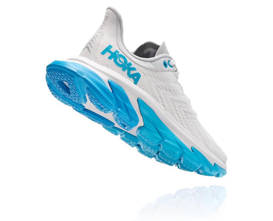 Hoka One One Clifton Edge Löparskor Dam - Vita/Blå - MBYKR-9103